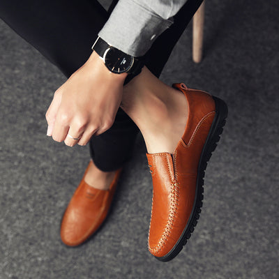 Zapatos de Cuero Ligeros Estilo Británico para Hombre - Image 4