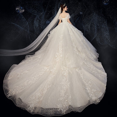 Vestido de Novia Premamá Talla Grande con Manga Francesa y Cola - Image 4