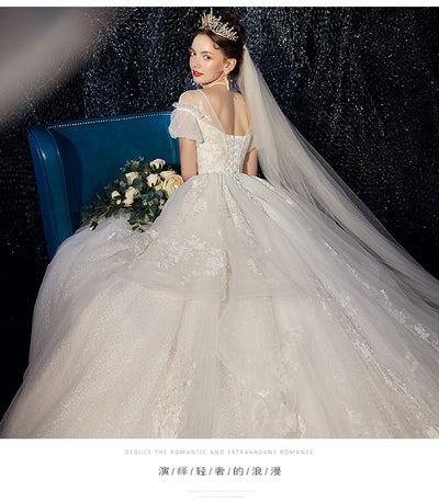 Vestido de Novia Premamá Talla Grande con Manga Francesa y Cola - Image 5
