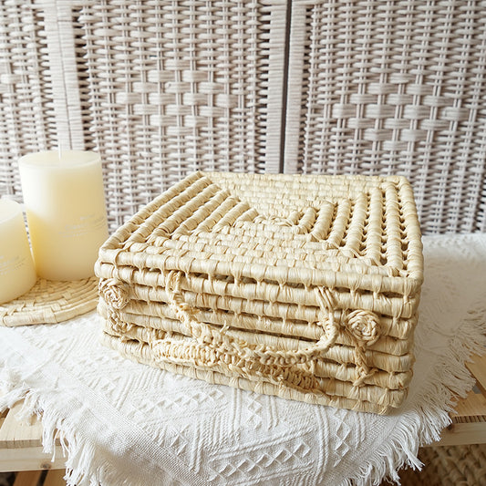 Cesta Tejida a Mano Retro para Almacenamiento - Decoración Rústica Artesanal - Image 2