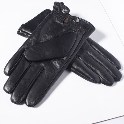 Guantes de Cuero para Hombre Invierno Premium - Pantalla Táctil Forro Terciopelo Piel de Cordero - Image 8