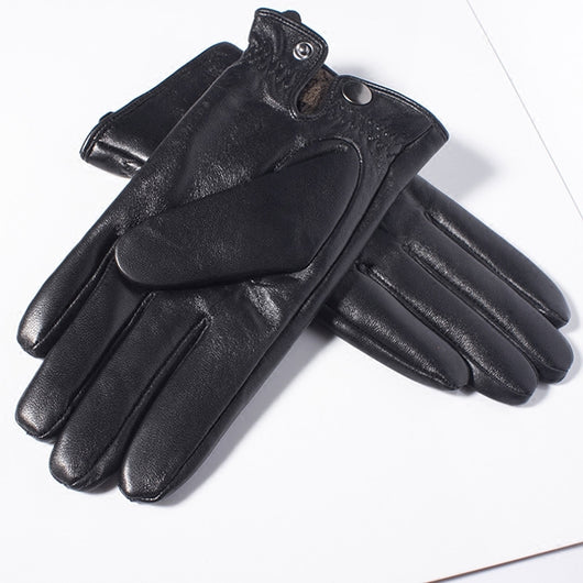 Guantes de Cuero para Hombre Invierno Premium - Pantalla Táctil Forro Terciopelo Piel de Cordero - Image 8