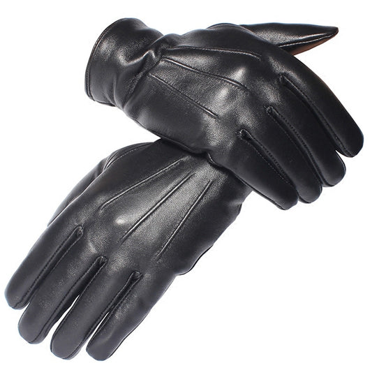 Guantes de Cuero para Hombre Invierno Premium - Pantalla Táctil Forro Terciopelo Piel de Cordero - Image 9