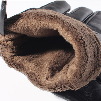 Guantes de Cuero para Hombre Invierno Premium - Pantalla Táctil Forro Terciopelo Piel de Cordero - Image 10