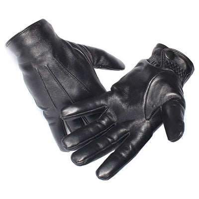 Guantes de Cuero para Hombre Invierno Premium - Pantalla Táctil Forro Terciopelo Piel de Cordero - Image 11