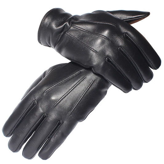 Guantes de Cuero para Hombre Invierno Premium - Pantalla Táctil Forro Terciopelo Piel de Cordero - Image 2