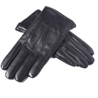 Guantes de Cuero para Hombre Invierno Premium - Pantalla Táctil Forro Terciopelo Piel de Cordero