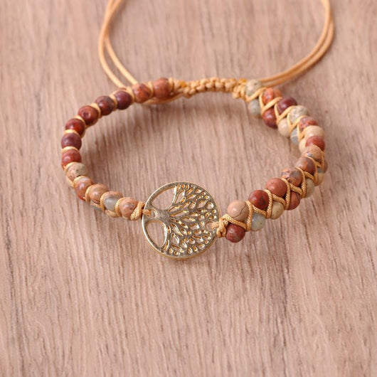 Pulsera de Ágata Natural Tejida a Mano - Yoga, Amistad y Amor - Image 7