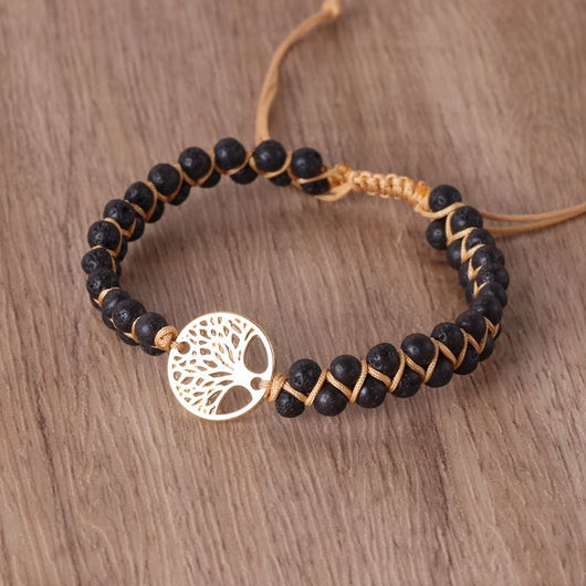 Pulsera de Ágata Natural Tejida a Mano - Yoga, Amistad y Amor - Image 6