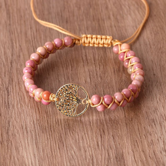 Pulsera de Ágata Natural Tejida a Mano - Yoga, Amistad y Amor - Image 8