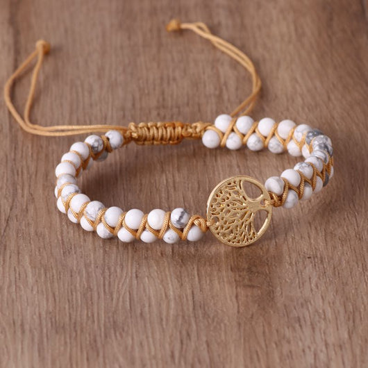 Pulsera de Ágata Natural Tejida a Mano - Yoga, Amistad y Amor - Image 9
