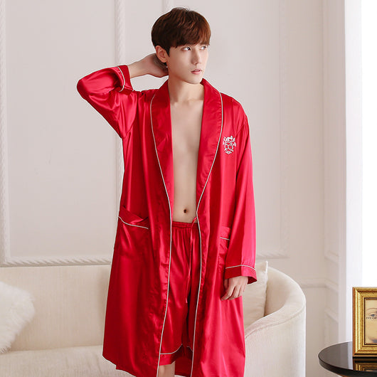Pijama Hombre Dos Piezas con Bordado Elegante - Image 8
