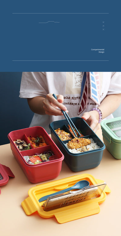 Lonchera Compartimentada Portátil Estilo Japonés - Caja de Almuerzo para Estudiantes - Image 8