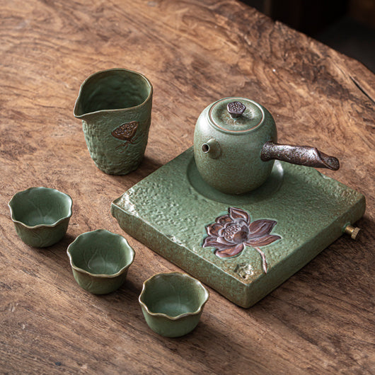 Juego de Té en Cerámica: Taza y Tetera Portátil de Diseño Minimalista - Image 12