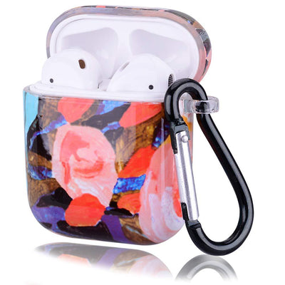 Funda Protectora para AirPods con Diseño Floral Natural - Girasol y Rosa - Image 3