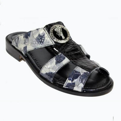 Sandalias Hombre Cuña Plana Punta Abierta con Diseño Hueco - Image 5