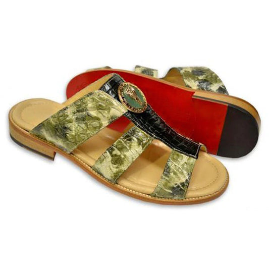 Sandalias Hombre Cuña Plana Punta Abierta con Diseño Hueco - Image 2