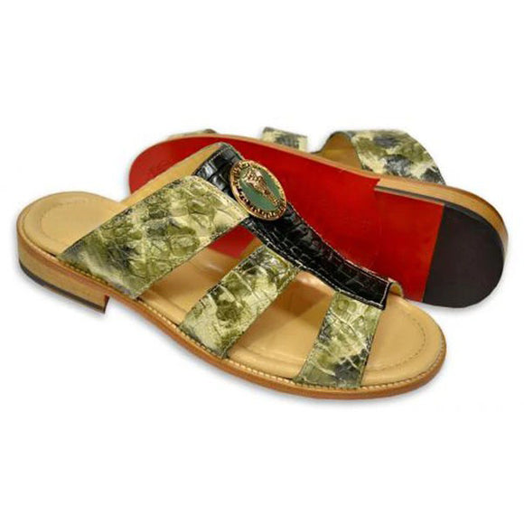 Sandalias Hombre Cuña Plana Punta Abierta con Diseño Hueco