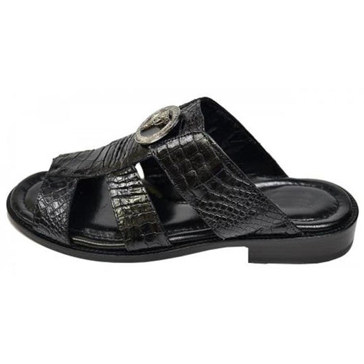 Sandalias Hombre Cuña Plana Punta Abierta con Diseño Hueco - Image 3