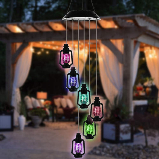 Lámpara Solar con Móvil Luminoso LED y Sonido del Viento - Image 2