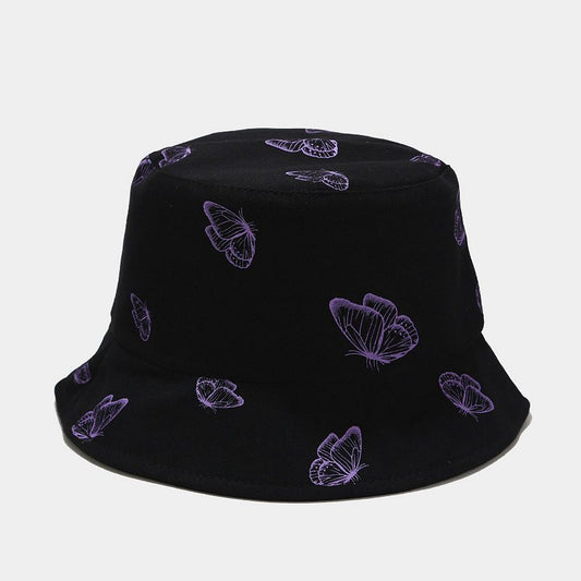 Gorro Pescador Reversible Mariposas Estilo Coreano Protección Solar - Image 2