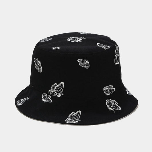 Gorro Pescador Reversible Mariposas Estilo Coreano Protección Solar - Image 3
