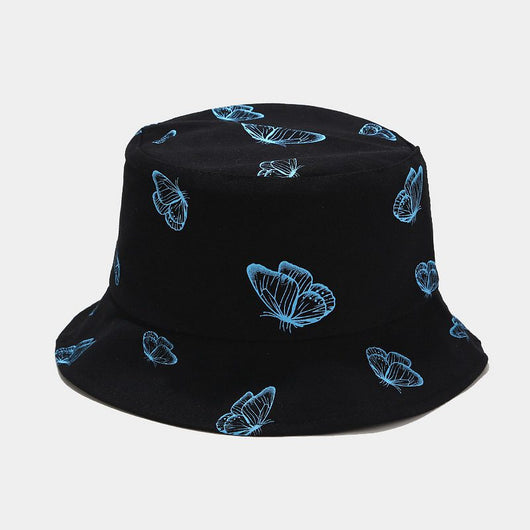 Gorro Pescador Reversible Mariposas Estilo Coreano Protección Solar - Image 4