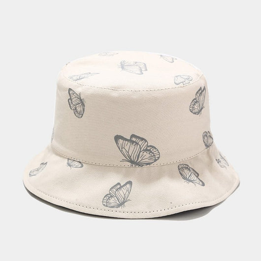 Gorro Pescador Reversible Mariposas Estilo Coreano Protección Solar - Image 7