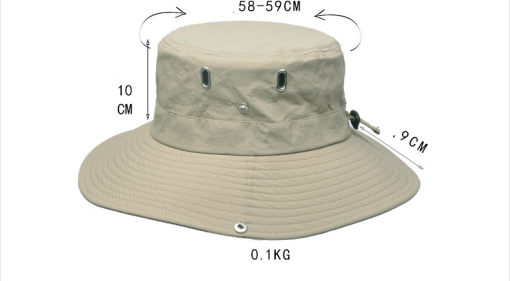 Sombrero Pescador de Ala Ancha Transpirable para Hombre - Protección Solar Viajes y Actividades Outdoor - Image 10