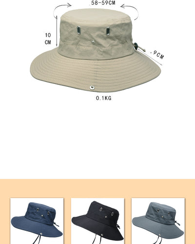 Sombrero Pescador de Ala Ancha Transpirable para Hombre - Protección Solar Viajes y Actividades Outdoor - Image 11
