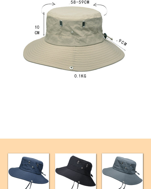 Sombrero Pescador de Ala Ancha Transpirable para Hombre - Protección Solar Viajes y Actividades Outdoor - Image 11