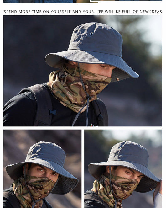 Sombrero Pescador de Ala Ancha Transpirable para Hombre - Protección Solar Viajes y Actividades Outdoor - Image 17