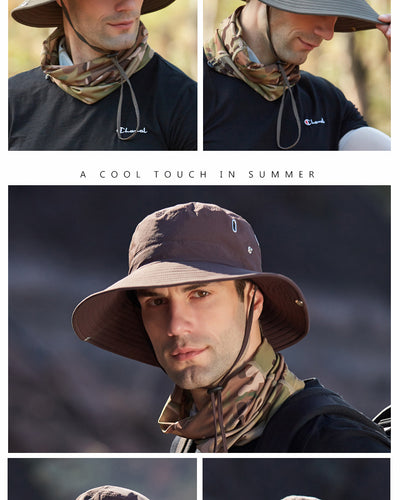 Sombrero Pescador de Ala Ancha Transpirable para Hombre - Protección Solar Viajes y Actividades Outdoor - Image 19