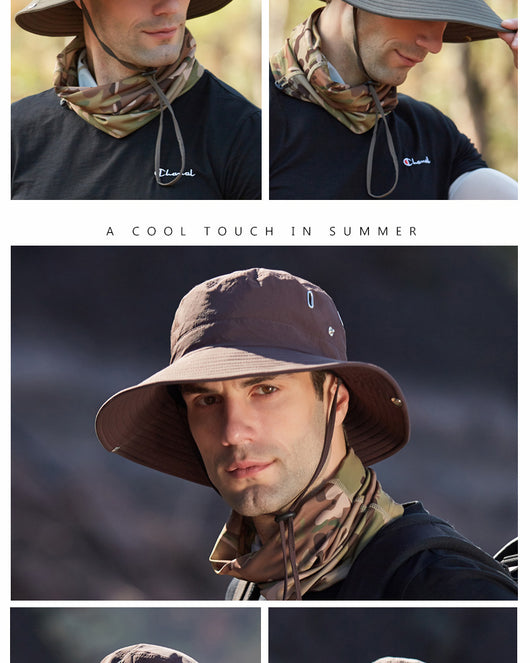 Sombrero Pescador de Ala Ancha Transpirable para Hombre - Protección Solar Viajes y Actividades Outdoor - Image 19