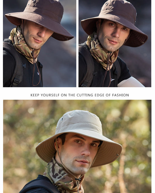 Sombrero Pescador de Ala Ancha Transpirable para Hombre - Protección Solar Viajes y Actividades Outdoor - Image 20
