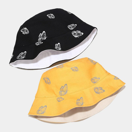 Gorro Pescador Reversible Mariposas Estilo Coreano Protección Solar - Image 8