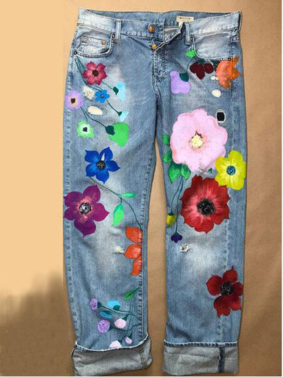 Pantalones Vaqueros Rectos con Roturas para Mujer - Image 10