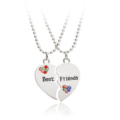 Collar de Amistad Diamante Cosido con Amor