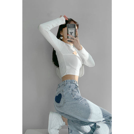 Pantalón Slim Cintura Alta con Pierna Recta Amplia - Image 2
