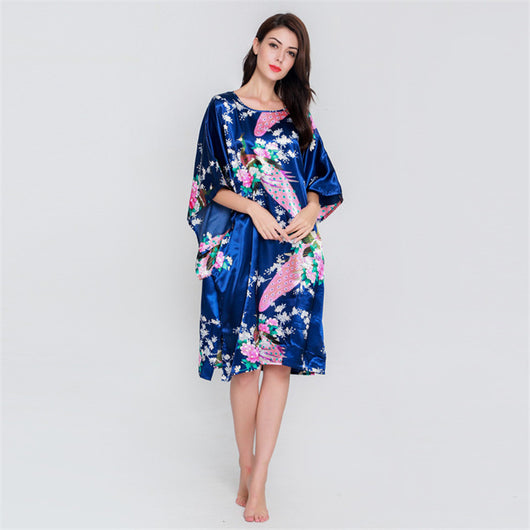Pijama de Seda Fina Peacock - Confort para el Hogar - Image 13