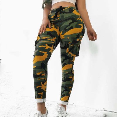 Pantalones Casuales Camuflaje Talla Grande para Mujer - Otoño Invierno - Image 7