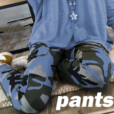 Pantalones Casuales Camuflaje Talla Grande para Mujer - Otoño Invierno - Image 8