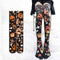 Calcetines Hasta la Rodilla con Estampado de Calabaza para Halloween
