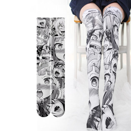 Calcetines Largos de Terciopelo con Estampado Anime - Image 6