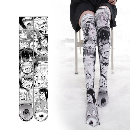Calcetines Largos de Terciopelo con Estampado Anime - Image 2