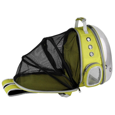 Mochila Transportadora para Gatos - Expandible con Ventanas Transparentes