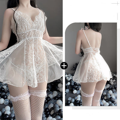 Conjunto de Lencería Encaje Calado - Pijama Sensual para Mujer - Image 2
