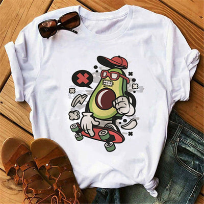 Camiseta Estampado Aguacate para Mujer - Manga Corta Básica - Image 18