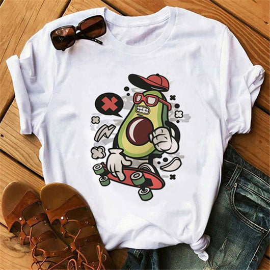 Camiseta Estampado Aguacate para Mujer - Manga Corta Básica - Image 18