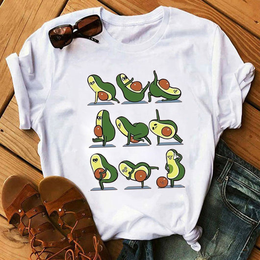 Camiseta Estampado Aguacate para Mujer - Manga Corta Básica - Image 22